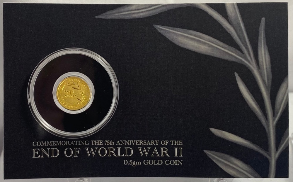 2020 0.5g Gold Coin Uncirculated - 75th Anniversary of The End of WWII product image