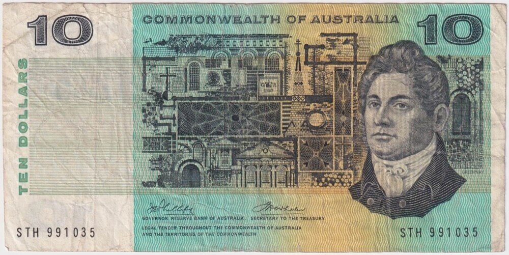1972 $10 Note Commonwealth of Australia Phillips/Wheeler STH First Prefix R304F Fine product image
