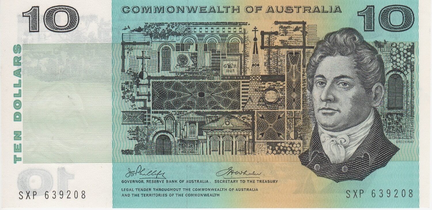 1972 $10 Note Commonwealth of Australia Phillips/Wheeler R304 Uncirculated product image