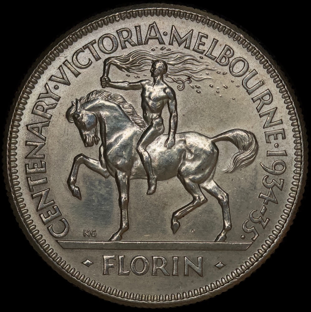 1934/5 Florin Melbourne Centenary about Unc product image