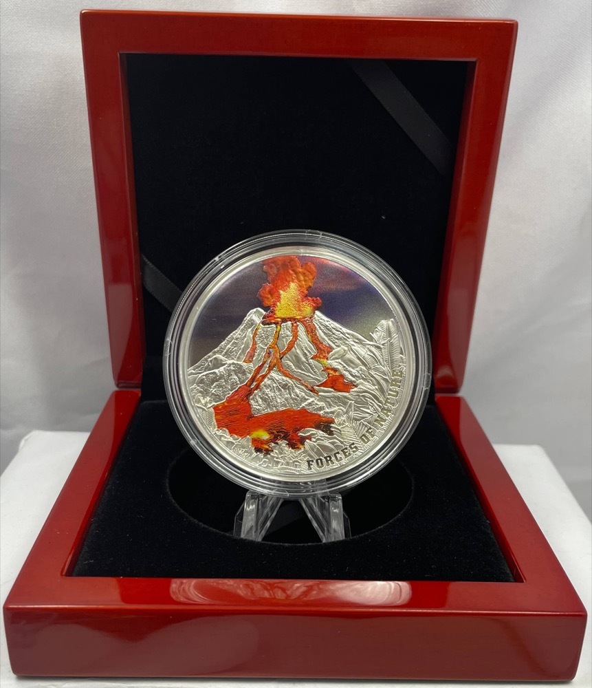 Niue 2023 2oz Silver Proof Coin Forces of Nature - Volcano product image