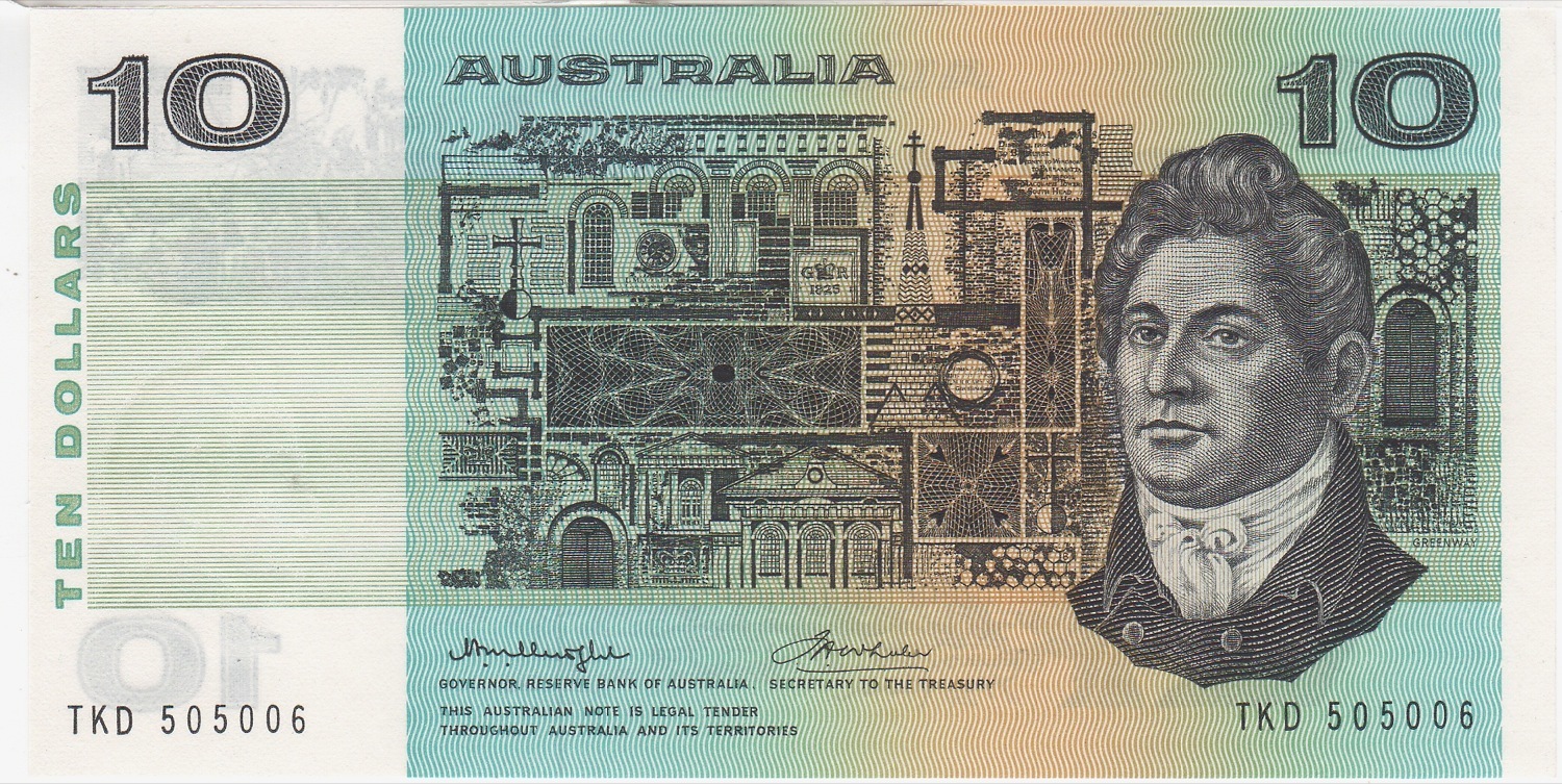 1976 $10 Note Gothic Serials Side Thread Knight/Wheeler R306B Uncirculated product image