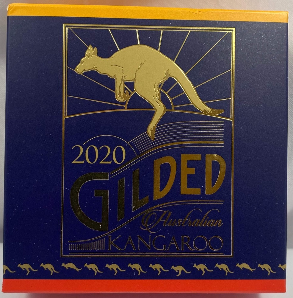 2020 Silver 1oz Gilded Coin Australian Kangaroo product image