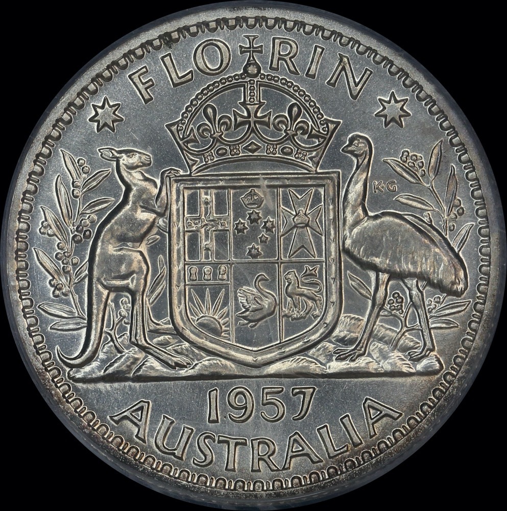 1957 Melbourne Proof Florin PCGS PR65 product image