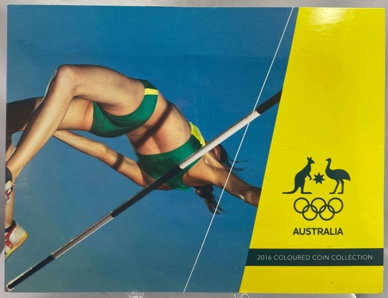 2016 Coloured 2 Dollar 5 Coin Set Australian Olympic Team - High Jump Cover product image