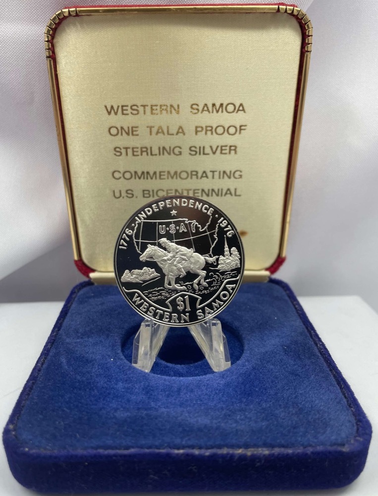 Western Samoa 1976 Silver 1 Tala Proof Coin KM#20a - US Bicentennial product image