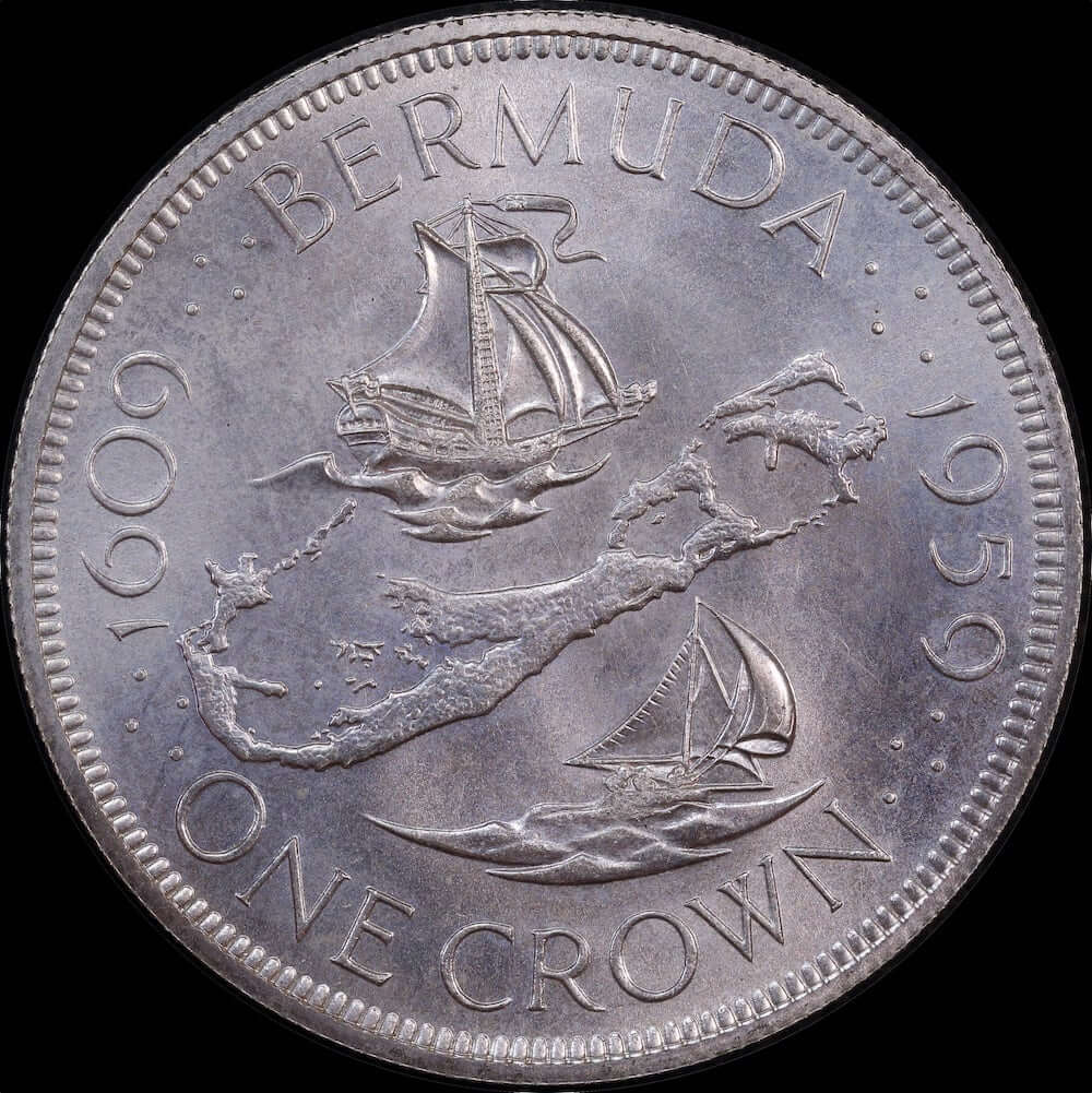 Bermuda 1959 One Crown KM#13 350th Anniversary Uncirculated product image