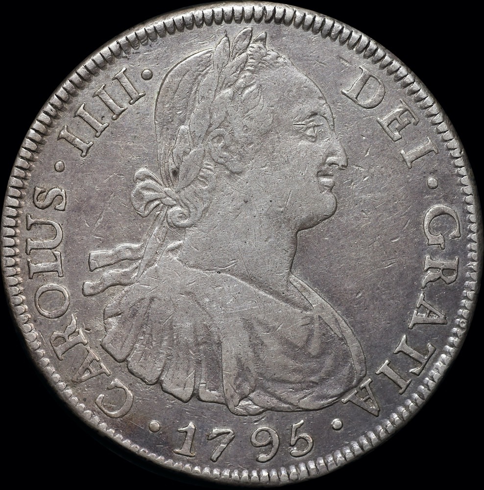 Bolivia 1795 Silver 8 Reales KM# 73 about VF product image