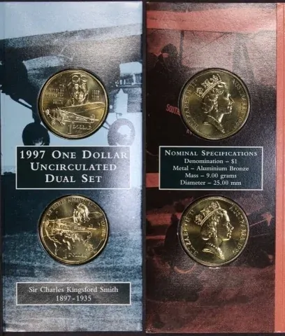 1997 One Dollar Unc Pair Kingsford Smith product image