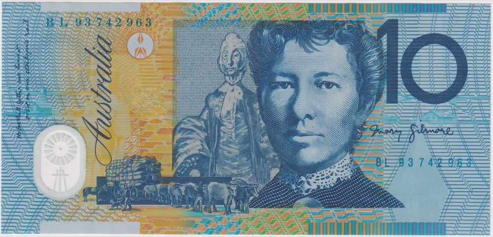 1993 $10 Note Fraser/Evans R316a Uncirculated product image