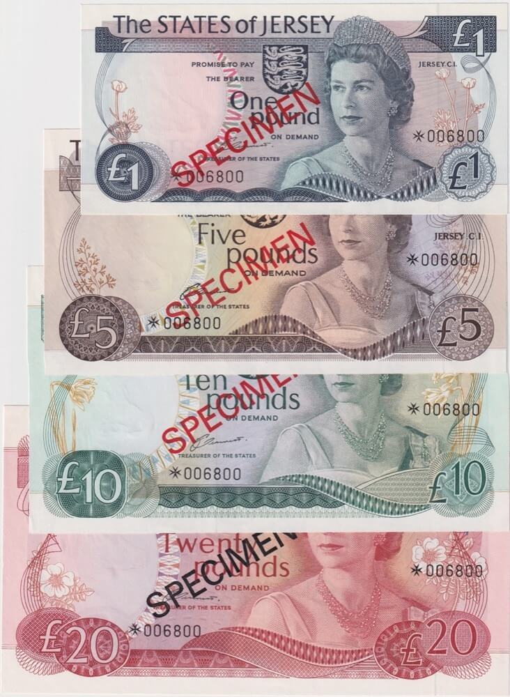 1978 Jersey Four Note Specimen Set Pick Cs1 Unc product image