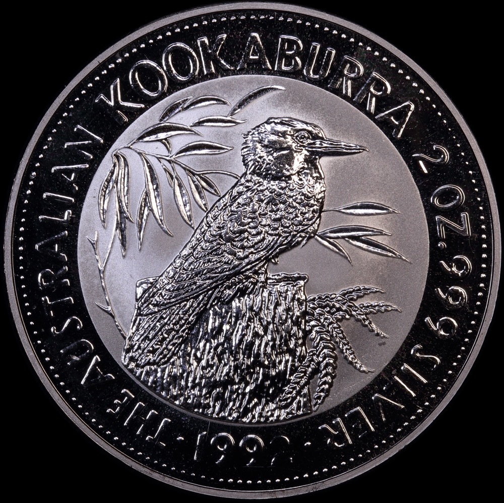 1992 Silver Two Ounce Unc Kookaburra Coin product image