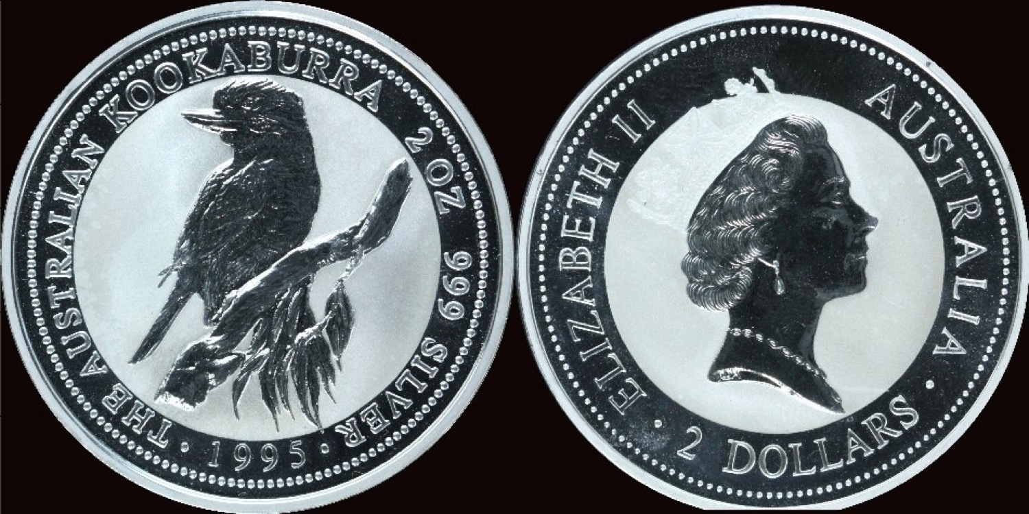 1995 Silver Two Ounce Unc Coin product image