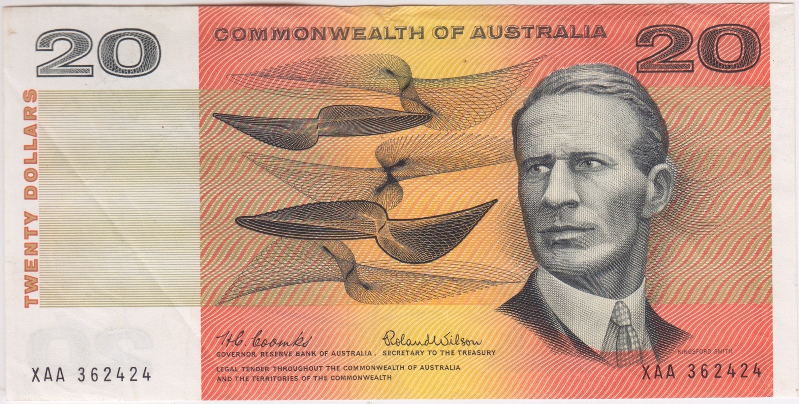 1966 $20 Note XAA First Prefix Coombs/Wilson R401F about EF product image