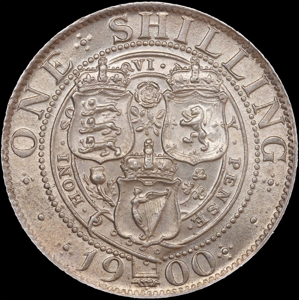 1900 Silver Shilling Victoria S#3940a about Unc product image