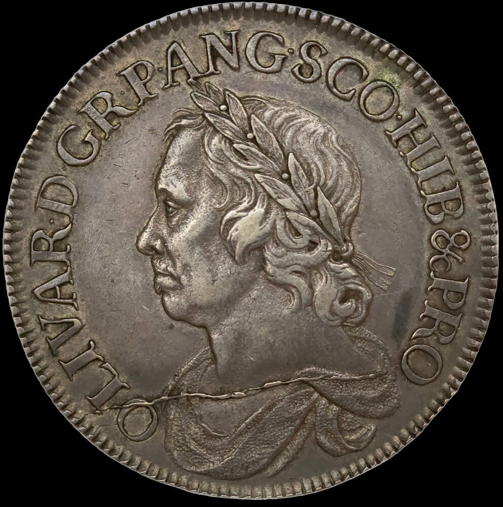 1658/7 Silver Crown Oliver Cromwell S# 3226 good EF product image