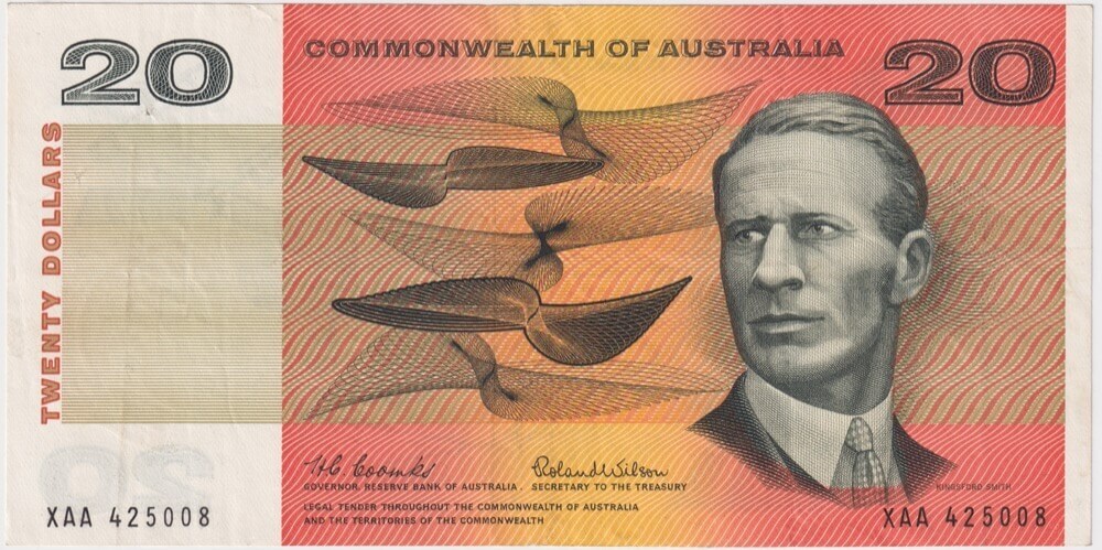 1966 $20 Note XAA First Prefix Coombs/Wilson R401F Extremely Fine product image