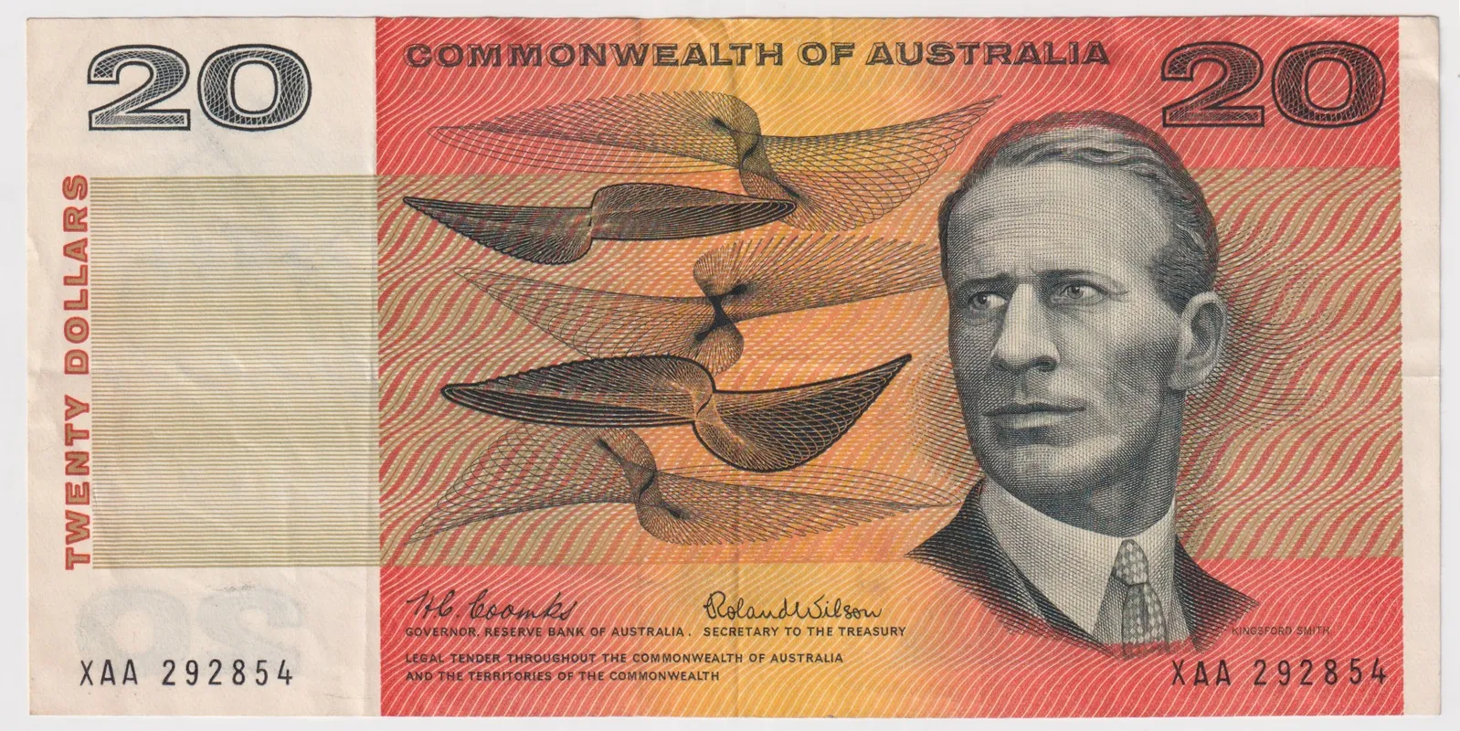 1966 $20 Note XAA First Prefix Coombs/Wilson R401F good VF product image