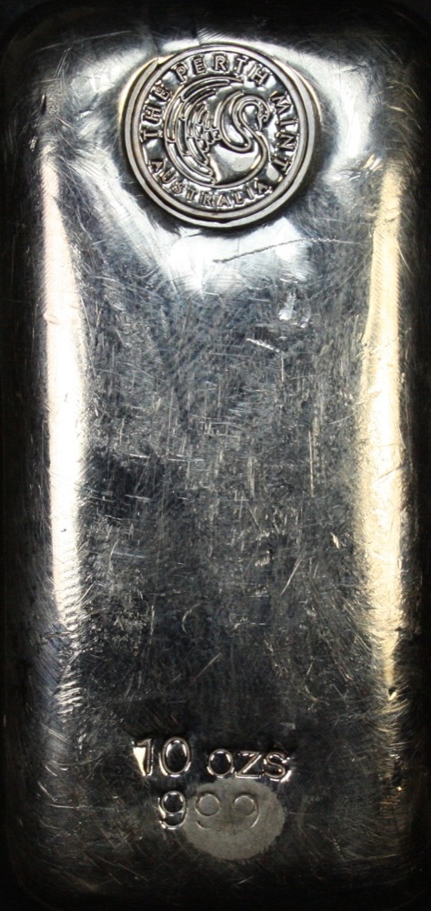 Perth Mint Silver Ten Ounce Cast Ingot 99.9% Pure product image