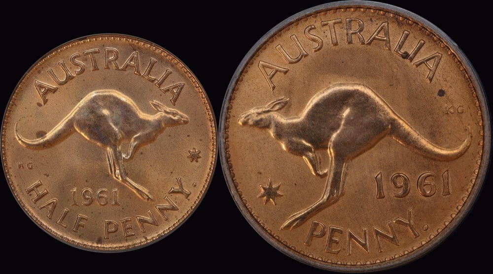 1961 Perth Proof Pair Penny & Halfpenny (PCGS PR65RD) product image