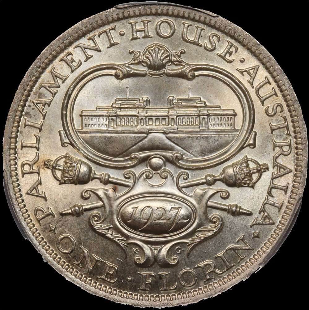 1927 Florin Canberra Choice Unc (PCGS MS63) product image