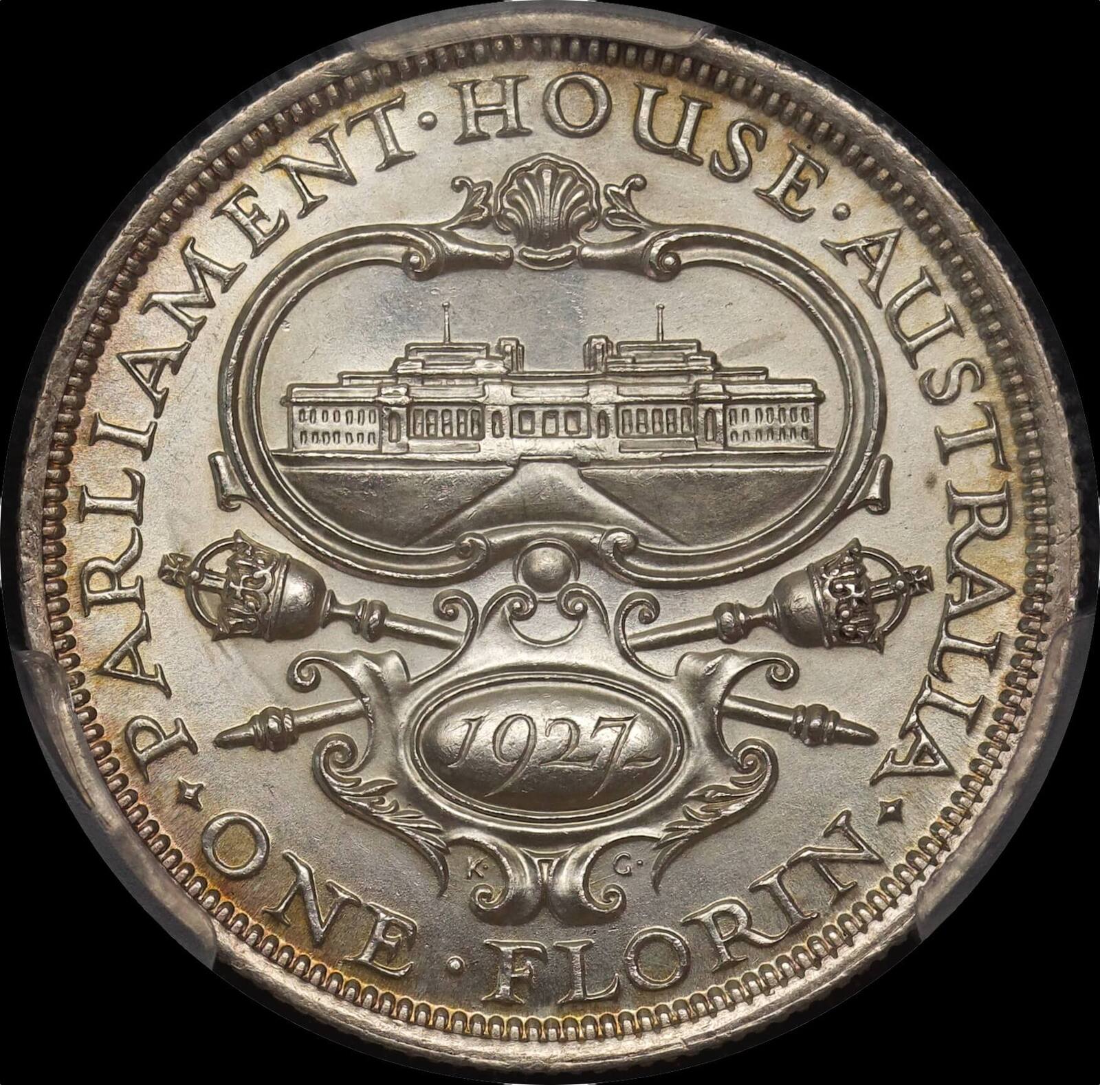 1927 Florin Canberra Choice Unc (PCGS MS64) product image