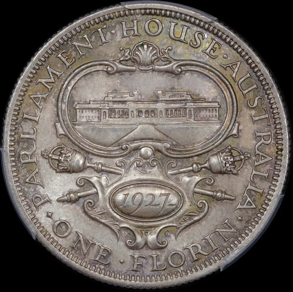 1927 Florin Canberra Choice Unc (PCGS MS64) product image