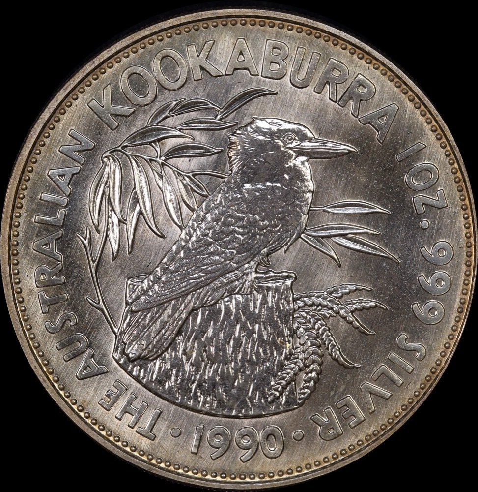 Australia 1990 Silver One Ounce Unc Coin Kookaburra product image