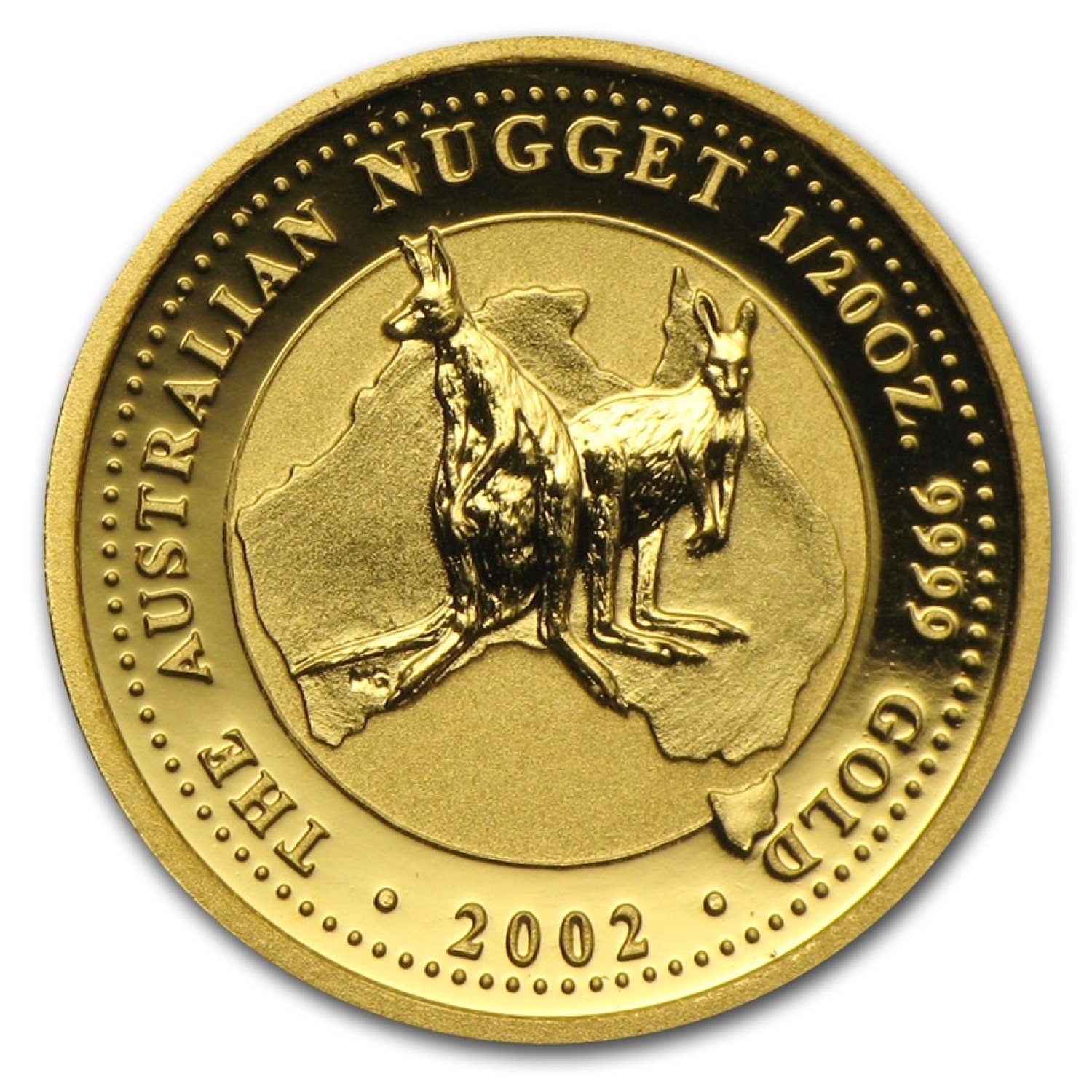 2002 Gold Twentieth Ounce Specimen Coin Kangaroos and Map product image