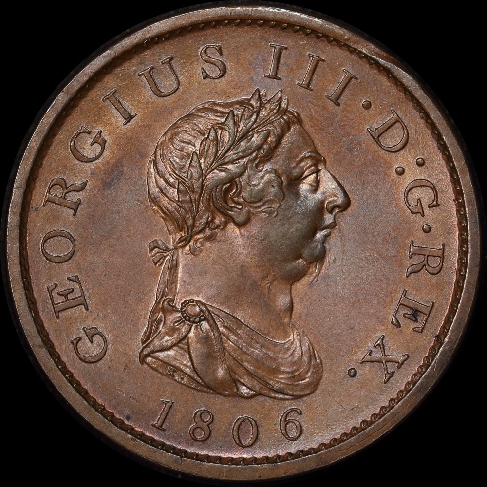 1806 Copper Penny George III S#3780 Uncirculated product image