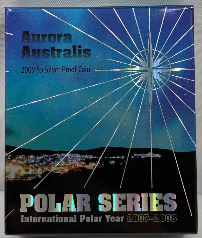 2009 Five Dollar Silver Proof Aurora Australis Hologram product image