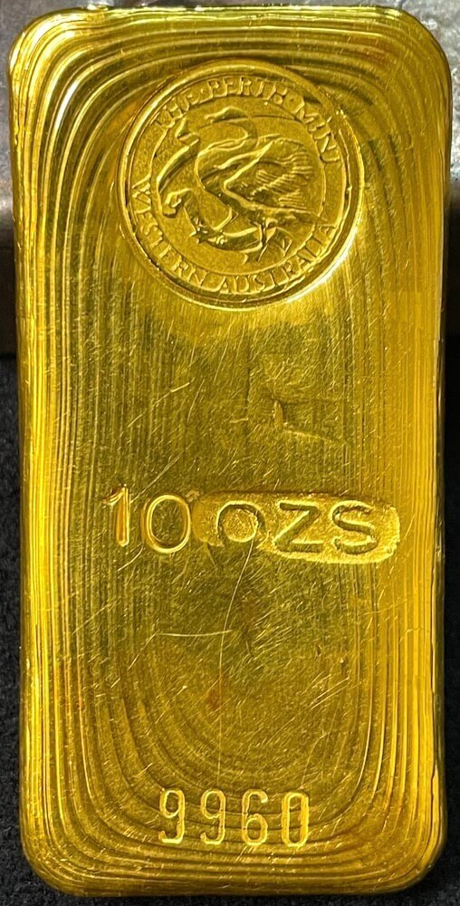 Vintage Gold Ten Ounce Cast Ingot Perth Mint 99.60% product image
