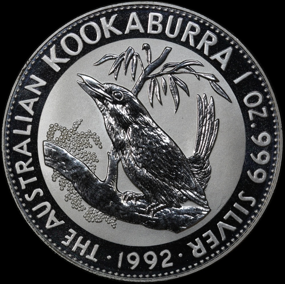 1992 Silver One Ounce Kookaburra Specimen Coin product image