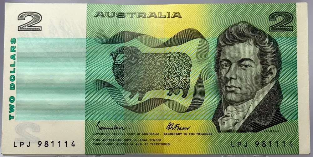 1985 $2 Note Bundle Johnston/Fraser R89 Uncirculated product image