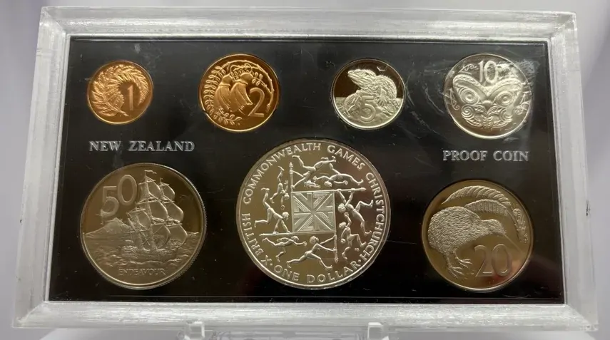 New Zealand 1974 Proof Coin Set Commonwealth Games product image