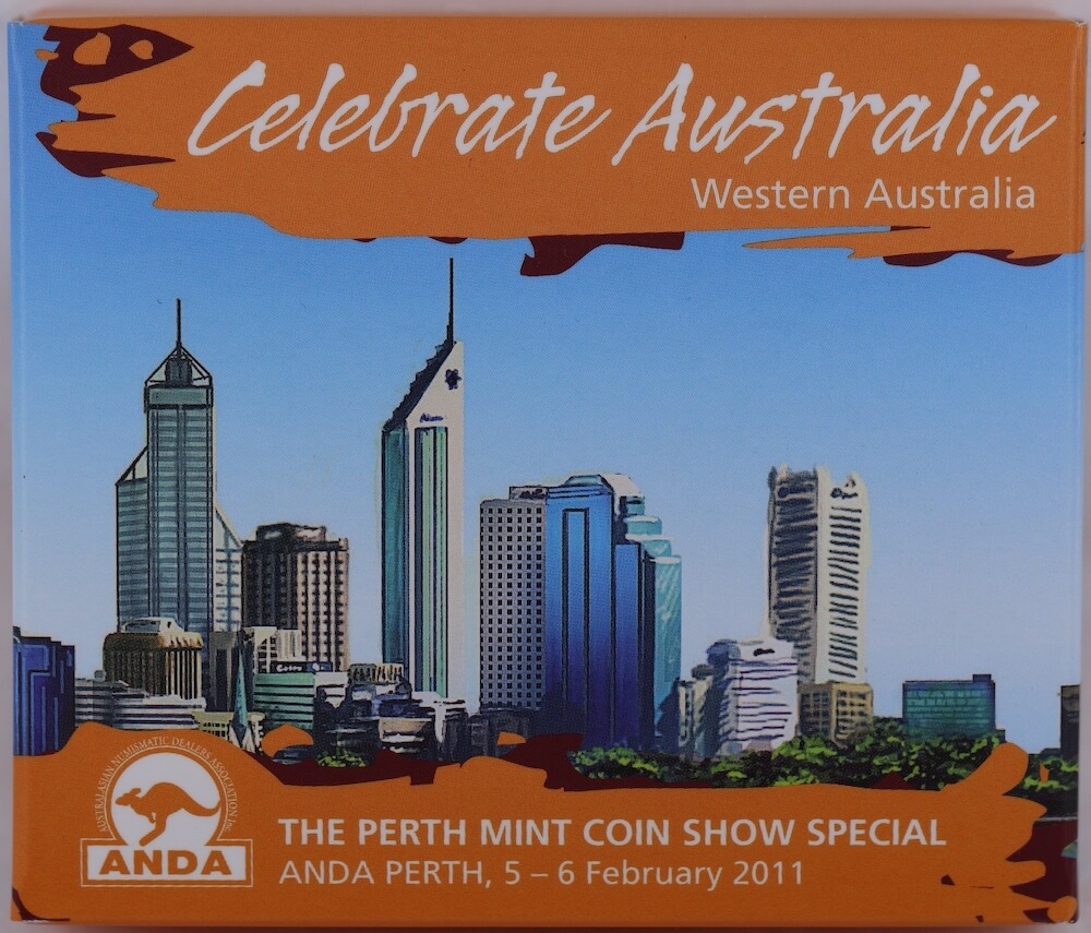 2011 Celebrate Australia Silver 1oz Proof WA Perth ANDA Show product image