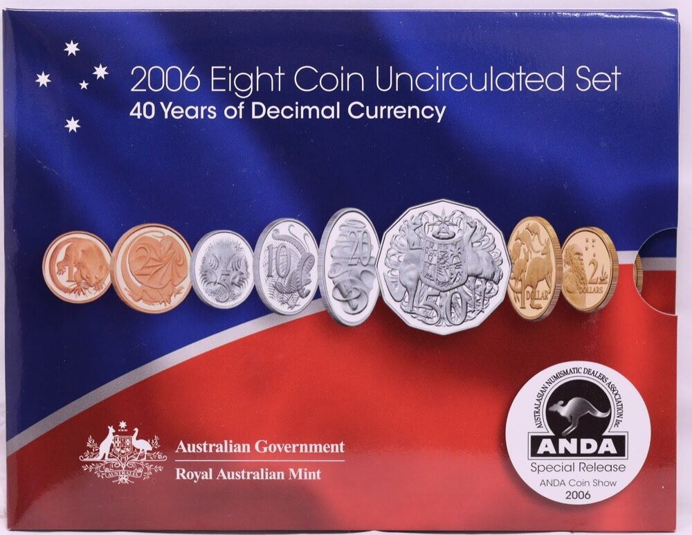Australia 2006 Uncirculated Mint Coin Set Decimal Currency ANDA Release product image