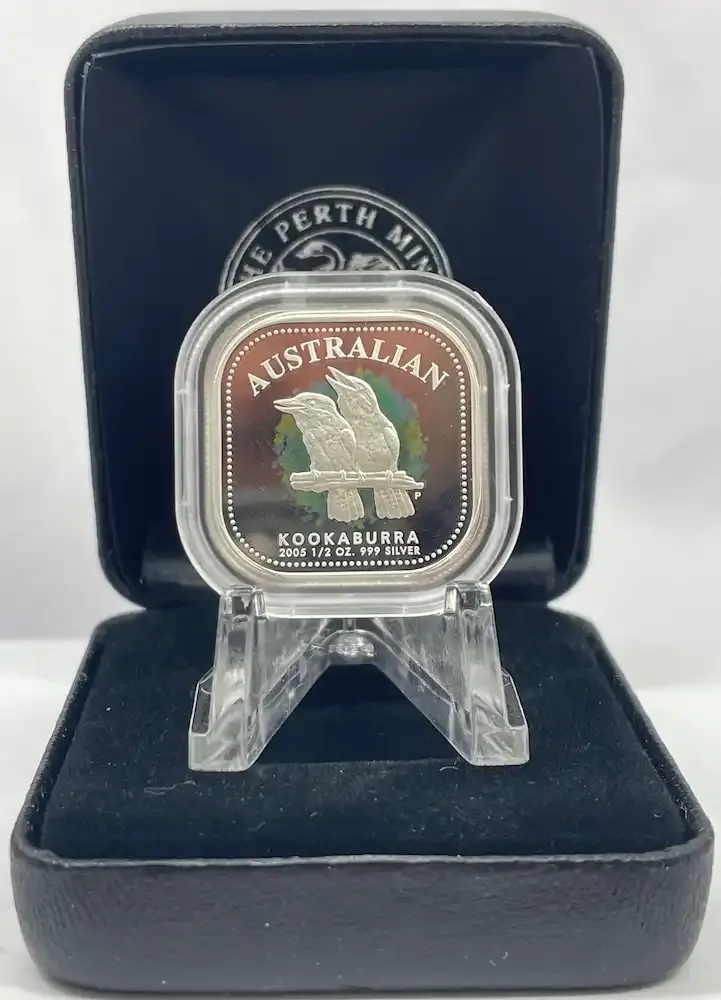 2005 Silver 1/2 Ounce Proof Coin Square Kookaburra product image