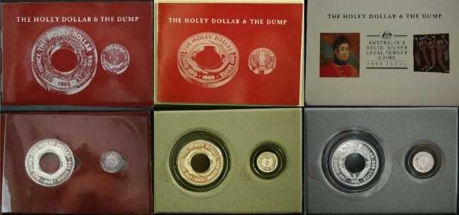 1988-1990 Silver Holey Dollar And Dump Trio product image