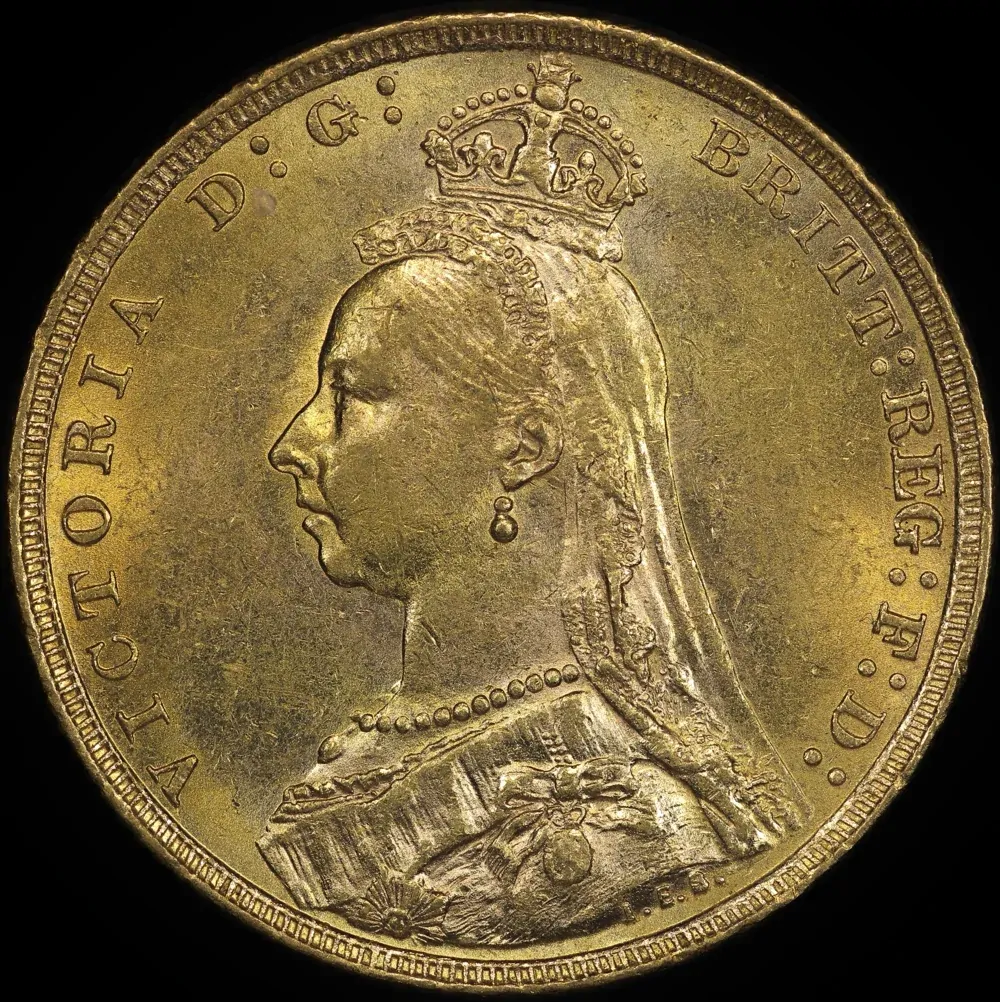 1891 Melbourne Jubilee Head Sovereign good EF product image