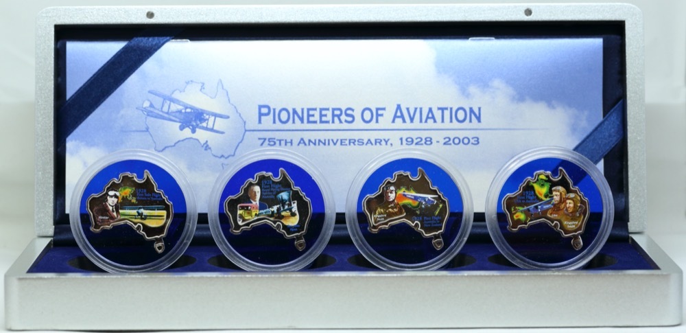 Tuvalu 2003 Silver Four Coin Set Pioneers of Aviation product image