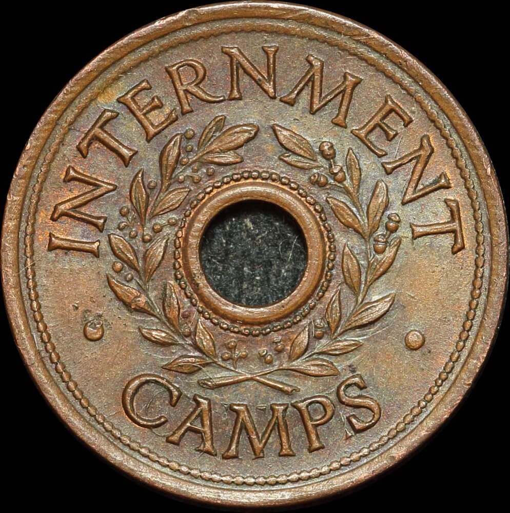 1942 Threepence Internment Token WWII Uncirculated product image
