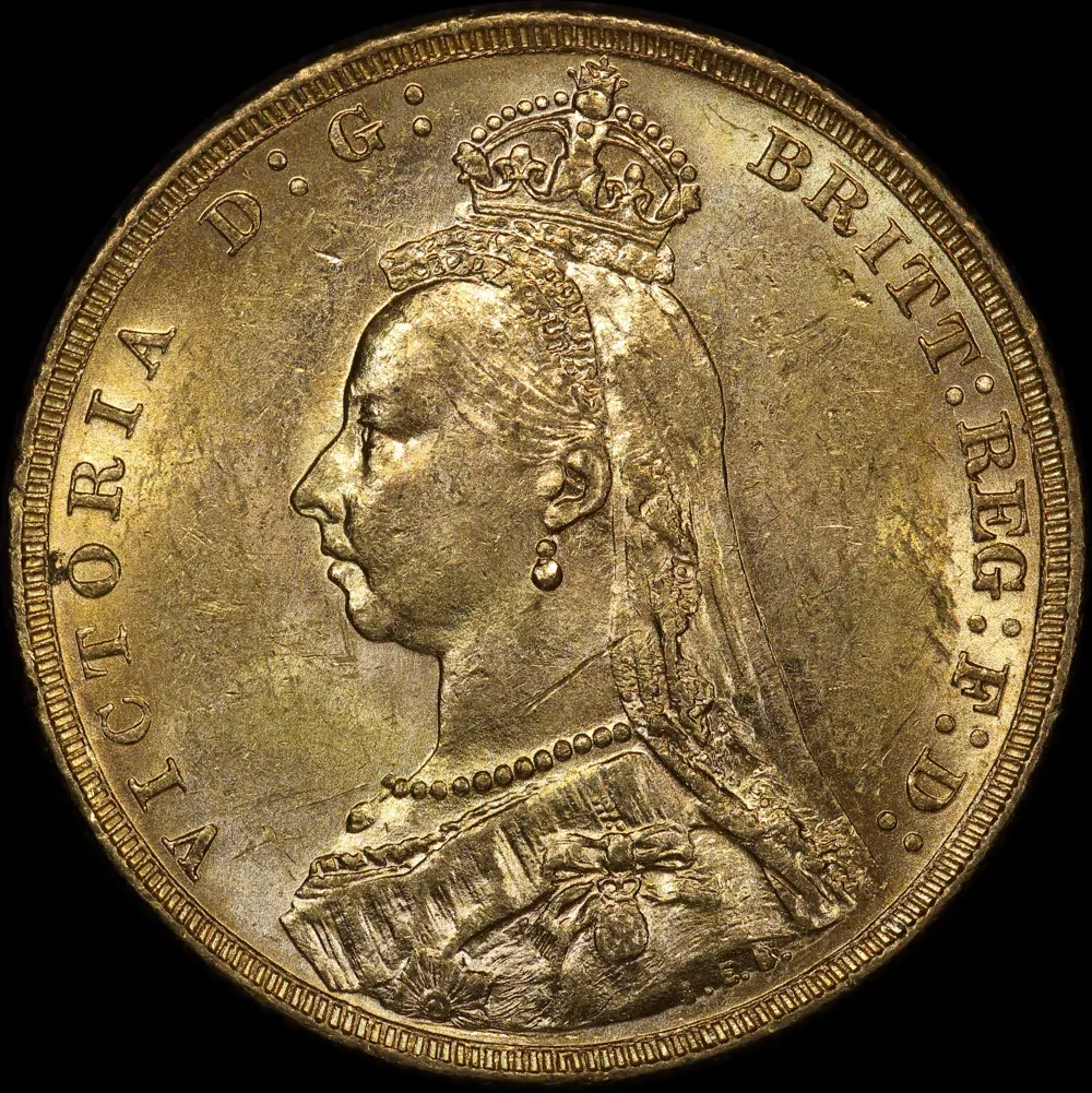 1889 Melbourne Jubilee Head Sovereign good EF product image
