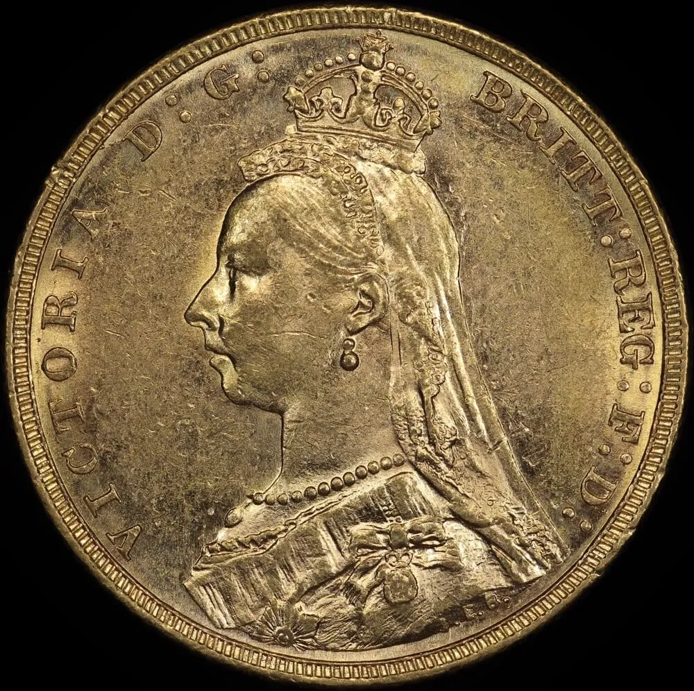 1892 Melbourne Jubilee Head Sovereign good EF product image