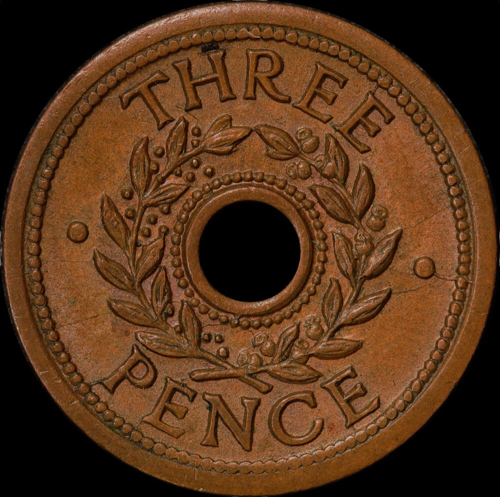 1942 Threepence Internment Token Unc (MS 62BN) product image