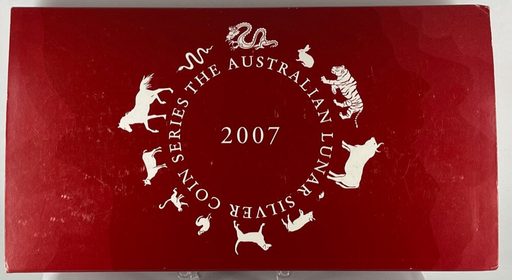 2007 Silver Lunar Three Coin Set (2oz 1oz 1/2oz) Year of the Pig product image