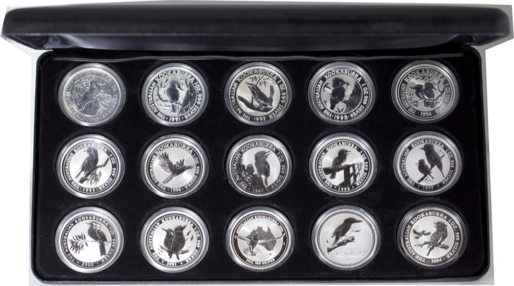1990-2004 Silver Fifteen Coin Set Kookaburra Coin Collection product image