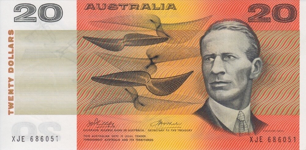 1974 $20 Note Australia Phillips/Wheeler R405 Uncirculated product image