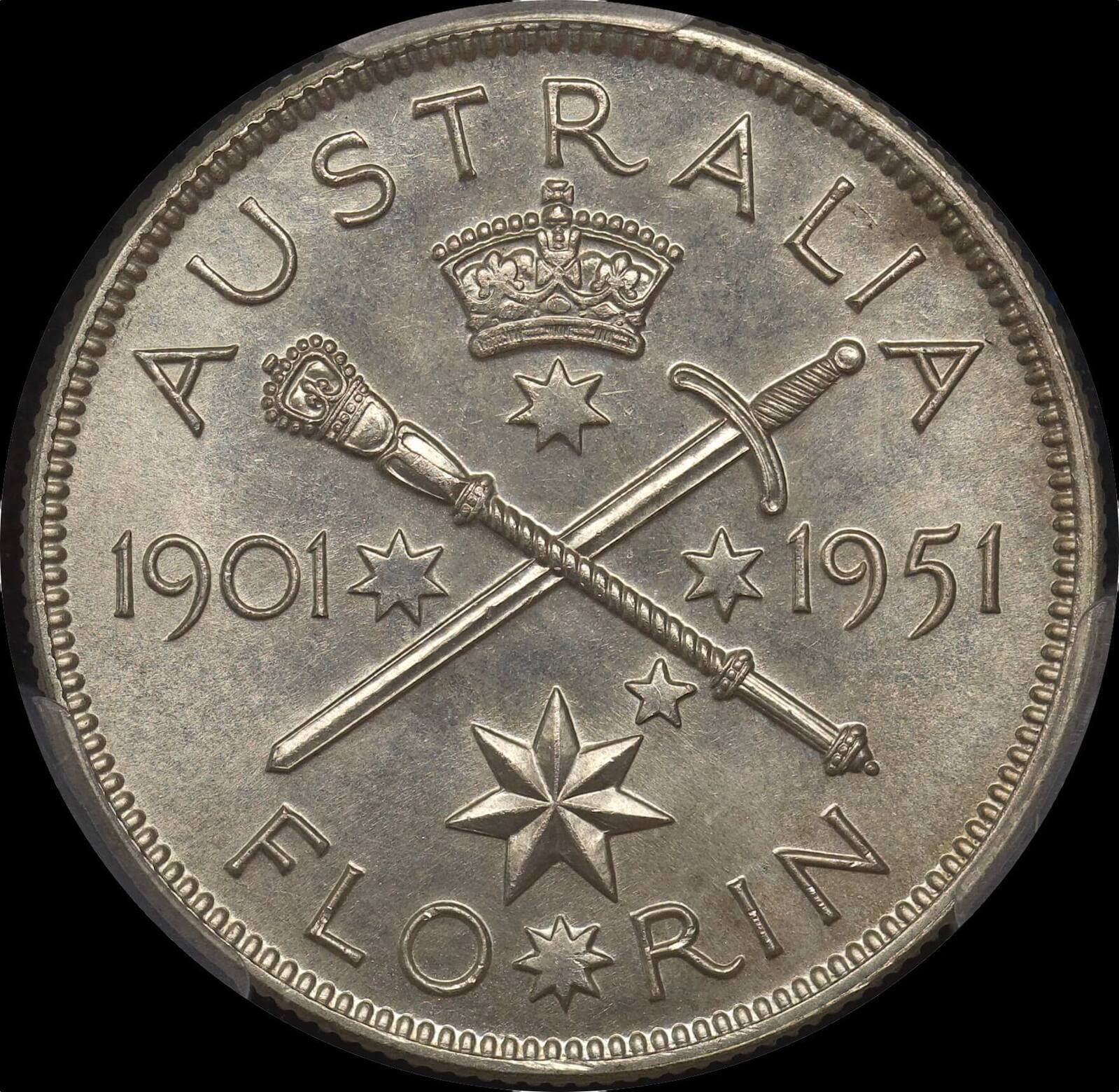 1951 Florin Federation Jubilee PCGS MS63 product image