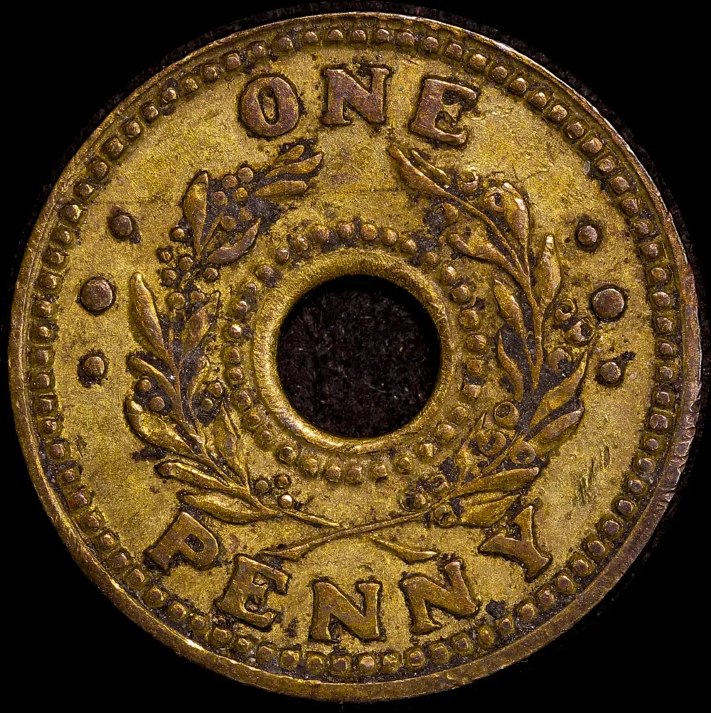 1942 One Penny Internment Token Very Fine product image